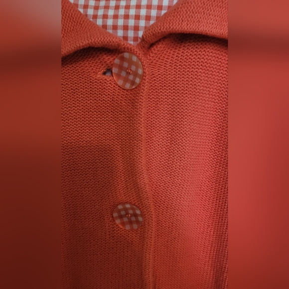 Coldwater Creek Button Up Cottagecore Cardigan Plaid Details XL - Picture 4 of 6